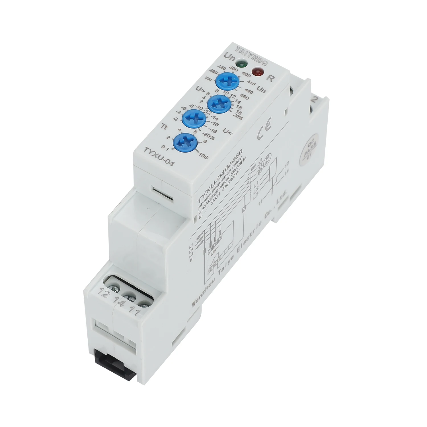 TYXU-04 Three Phase Voltage Control Relay Phase Sequence Phase Failure Over Voltage Undervoltage Protection