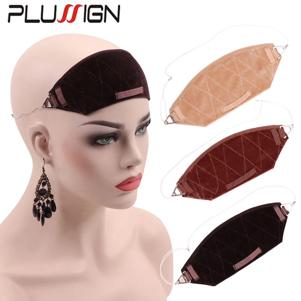Plussign Grip Band For Clips Hair Topper Women Top Headband With Adjustable String Non-Slip Glueless Wig Grip Band For Fixed Wig