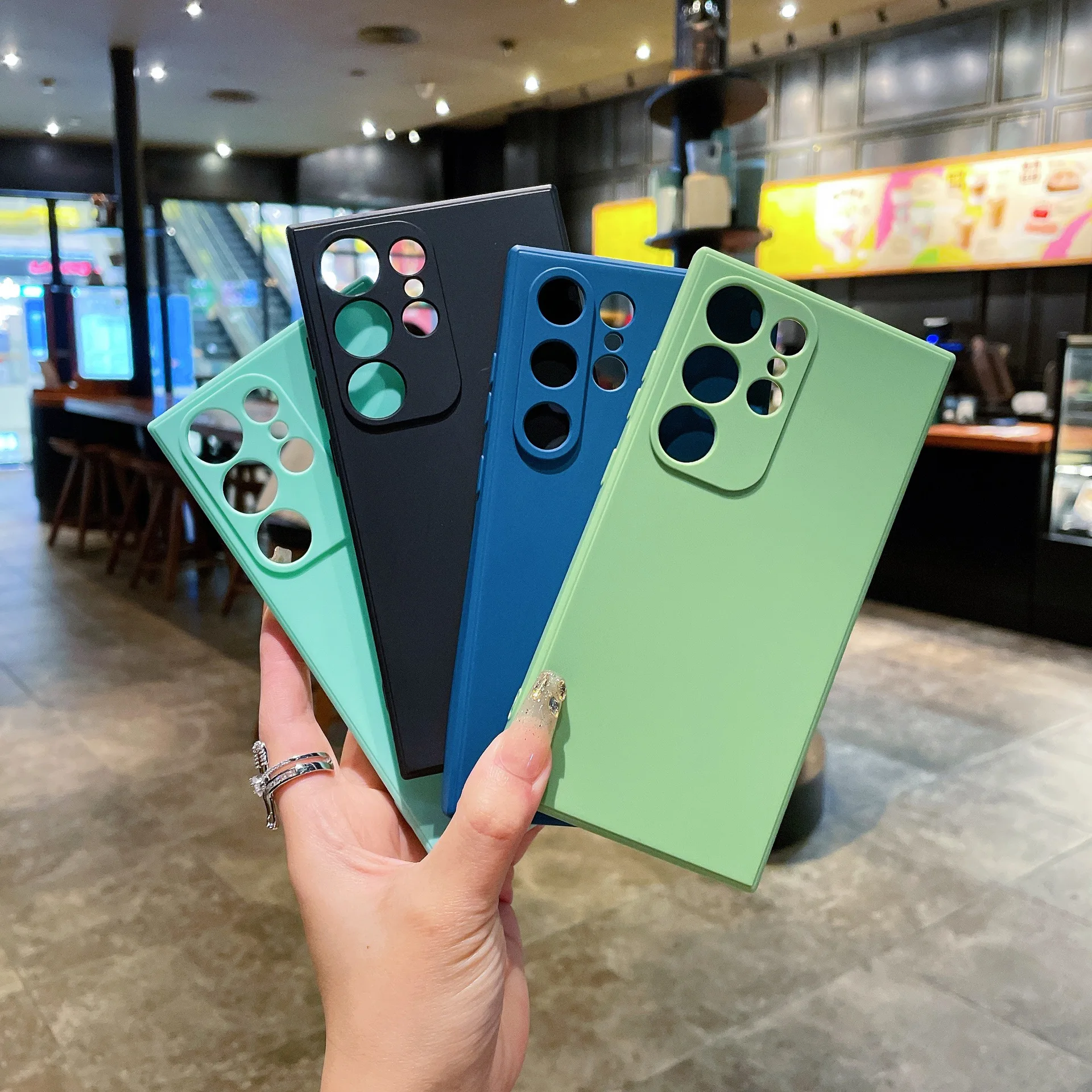 Luxuriöse Silikon-Handyhülle mit Hautgefühl für Samsung Galaxy S26 Ultra S25 S24 S23 S22 S21 Plus FE Weiche TPU Stoßfeste Schutzhülle