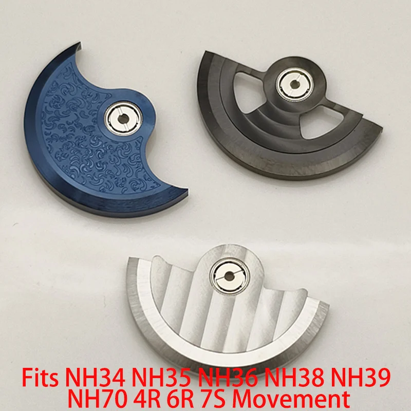 

NH35 Movement Automatic Hammer Rotor Fits For 7S26 NH70 NH34 NH35 NH36 NH38 NH39 4R 6R Movement Men's Watch Accessories Refit