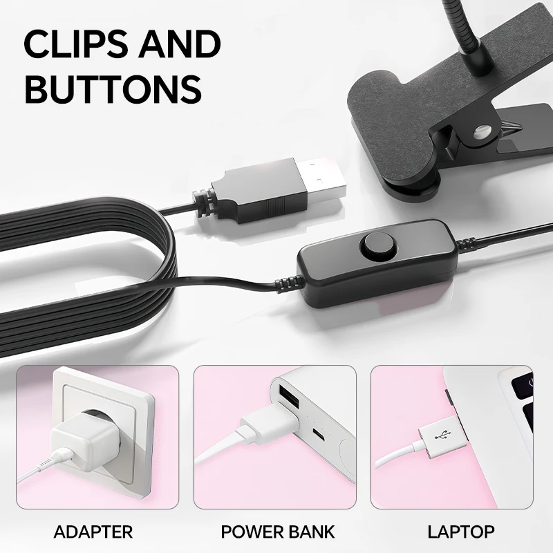 Multifonctionnel ongles LED UV lumière colle durcissement Gel ongles sèche Clip-On Flexible bureau Mini Portable USB lampe séchage manucure Salon