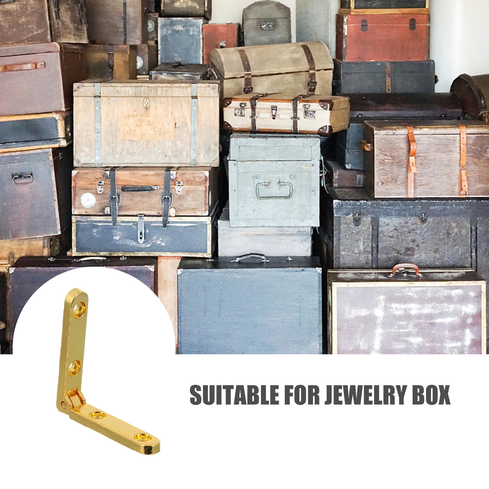 

10pcs Zinc 30x30x6mm Gold 90 Degree Durable Anti-Rust Hinge Jewelry Box 90 Degree Hinges Furniture Cabinet Hardware