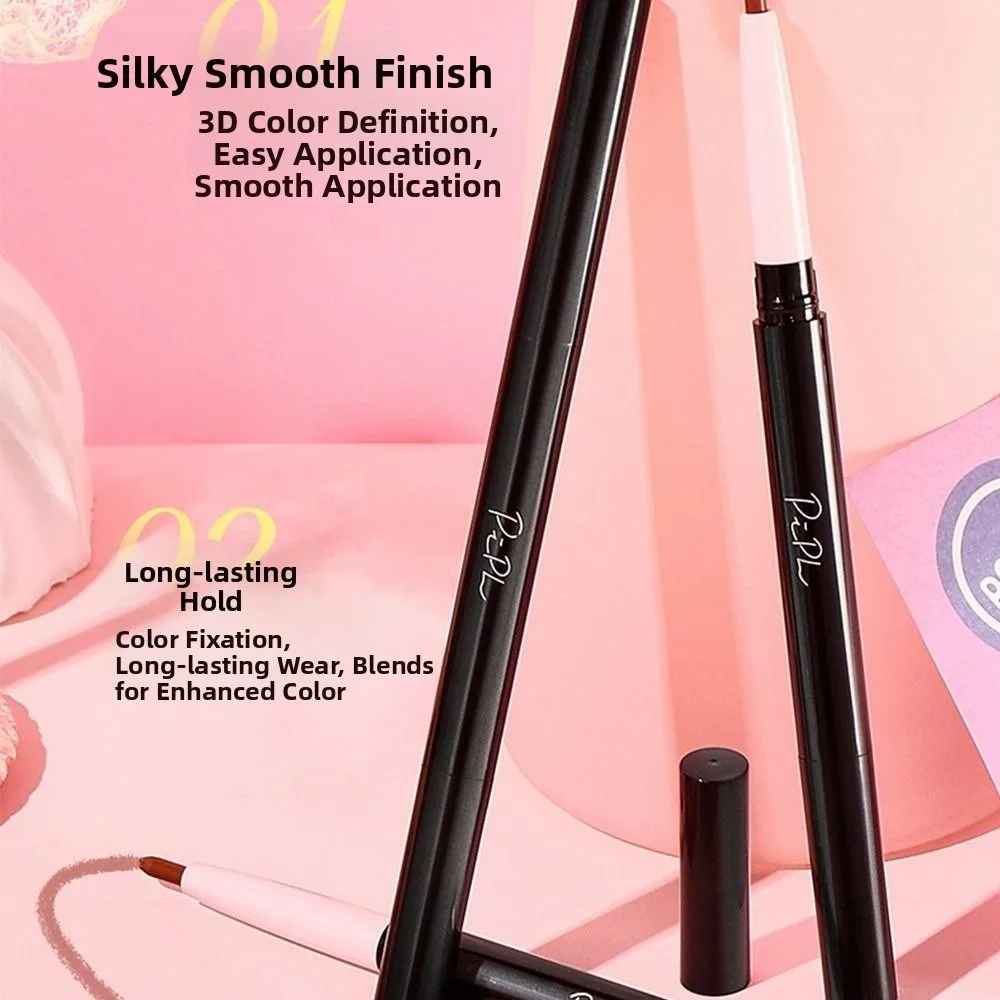 New Matte Double-ended Lip Liner Brush Long-lasting Plump Lips Lipstick Pen Lip Pencil for Smudging and