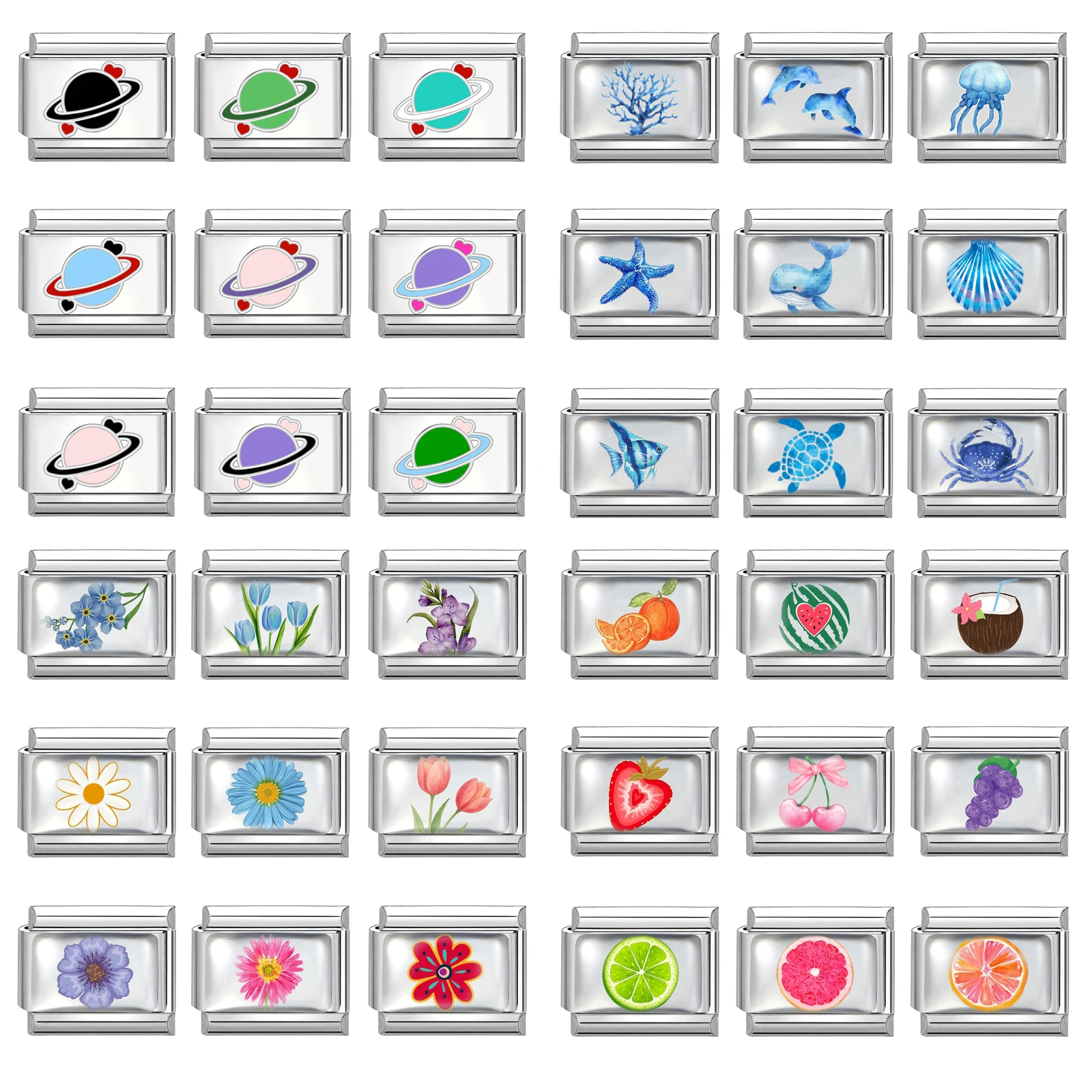 جديد جميل الحيوانات الأليفة القطط والكلاب وصلات سحرية إيطالية تناسب 9 مللي متر سوار الفولاذ المقاوم للصدأ النساء الرجال DIY بها بنفسك صنع المجوهرات #1