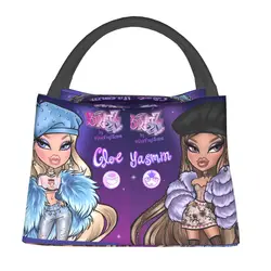 Bratz Girl Cartoon Lunch Bag Cute Funny Lunch Box For Women Travel Portable Zipper Cooler Bag Custom Thermal Tote Handbags