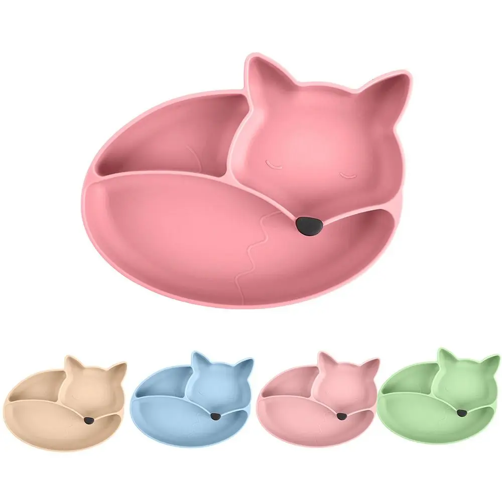

Premium Silicone Suction Plate Food Grade Non-slip Baby Bowls Dishwasher Safe Self Feeding Training Grip Dish for Toddler
