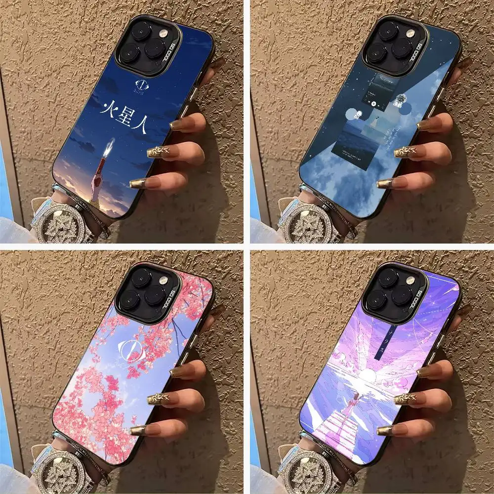 

M-MUSIC -Y-YORUSHIKA'S ART Phone Case For iPhone 17,16,15,14,13,12,11 Plus Pro Max Colored Silver Phone Case