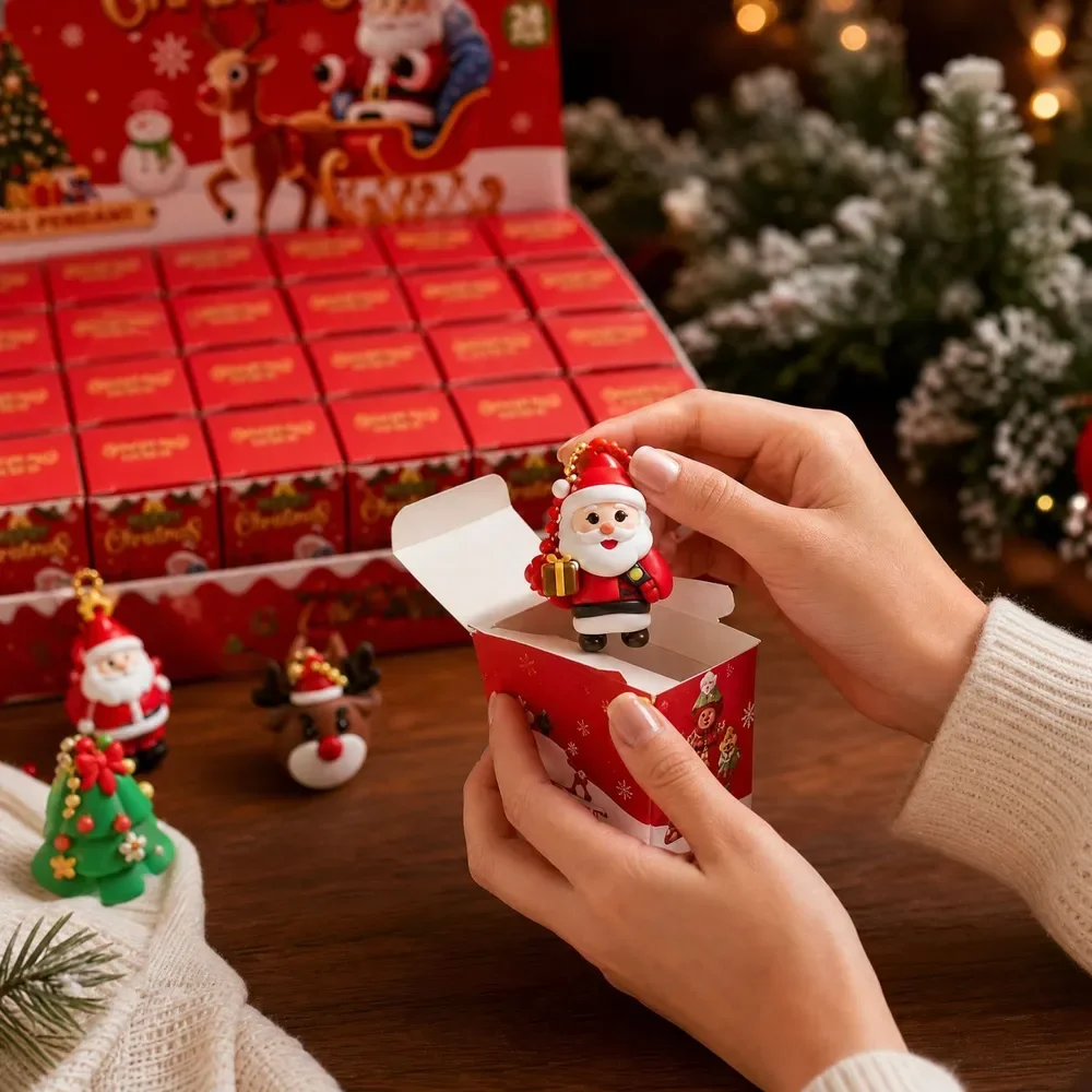 Christmas Doll Blind Box Series Surprise Cartoon Bag Accessories Pendant Mini Box Holiday Decorations New Year Gifts