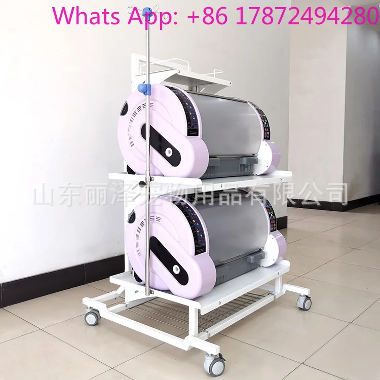 Custody warehouse with set frame double-layer beautiful white shelf with frame universal wheel assembly model