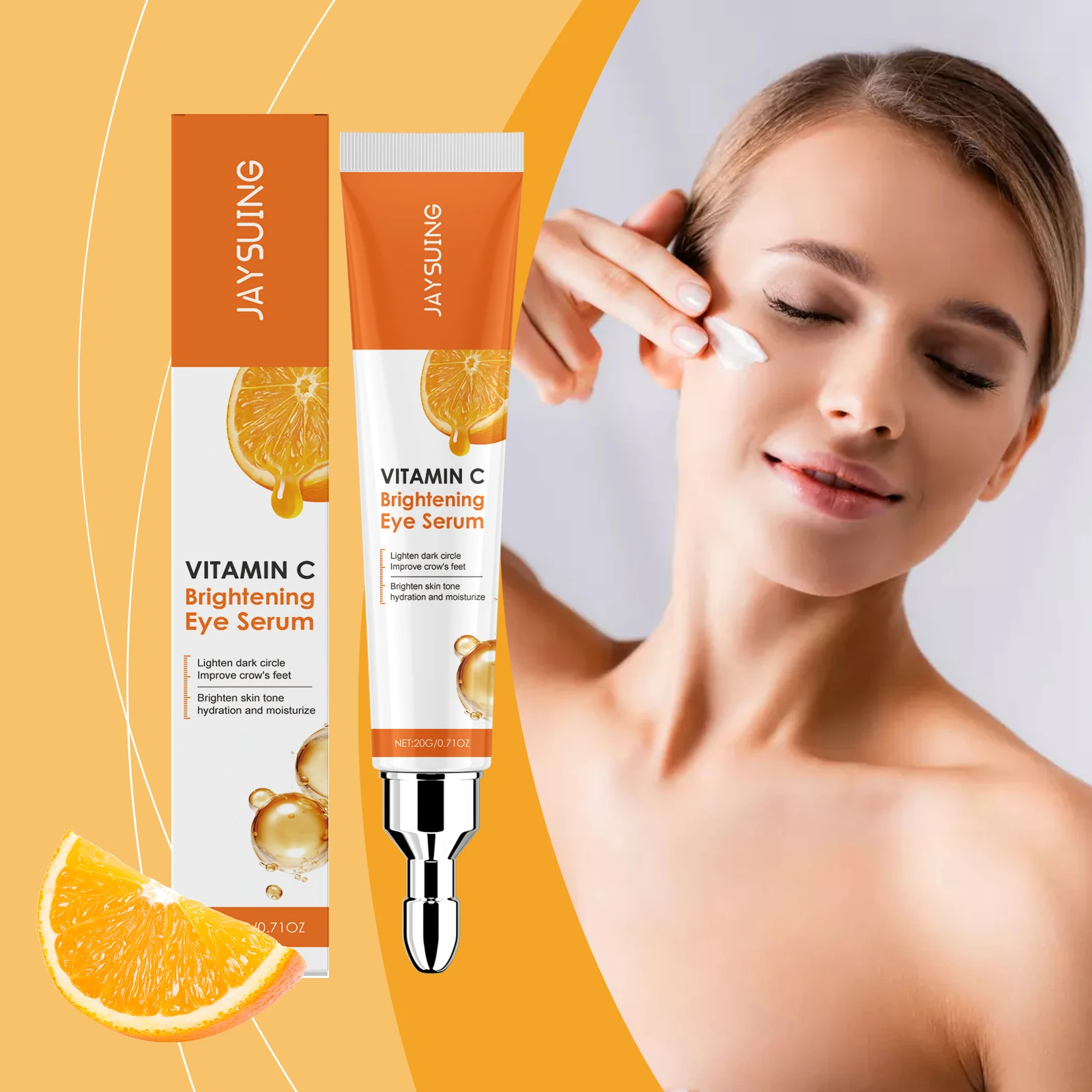 Vitamin C Anti Dark Circle Eye Cream Eye Bags Wrinkl-e Removal Under Eyes Lightening Firming Fine Lines Moisturize Eye Cream