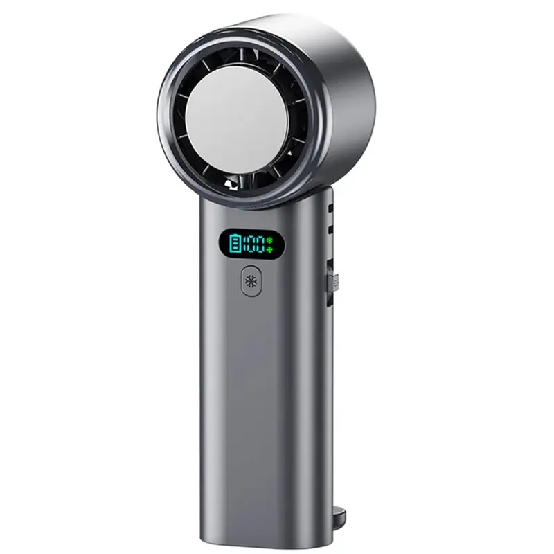 

ABWM-USB Rechargeable Battery Portable Mini Handheld Fan Semiconductor Refrigeration 100 Speeds LED Display Outdoor Fan