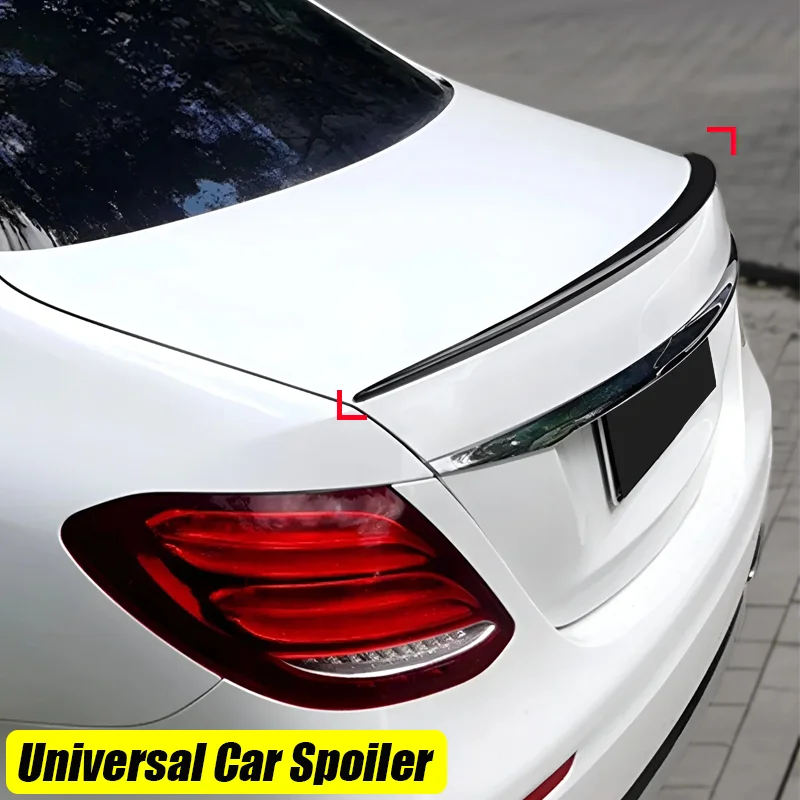 

Car Rear Trunk Spoiler Wing Gloss Black Soft Plastic Body Kit Glossy Black For Volkswagen Mercedes-Benz BMW Toyota Nissan Volvo