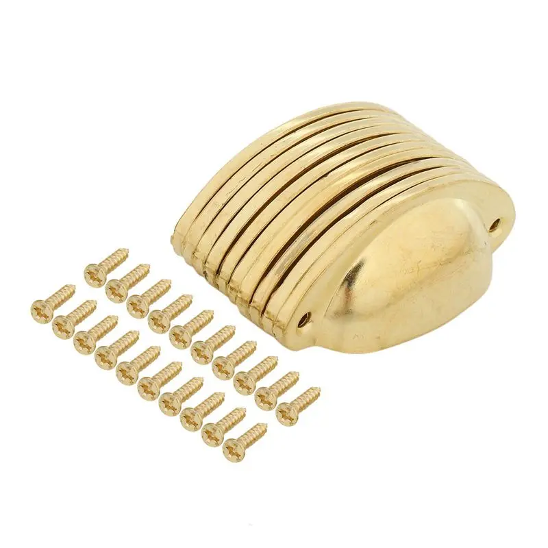 ABGH-Cup Drawer Pull Kitchen Cabinet Handle Gold Tone, 66Mm Hole Centers, 30 Pack