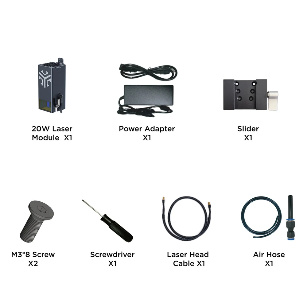 ACMER P1 S PRO 20W Diode Laser Module Kit for P1 P2 Laser Engraver Machine Cutting Machines Upgrade Laser Head
