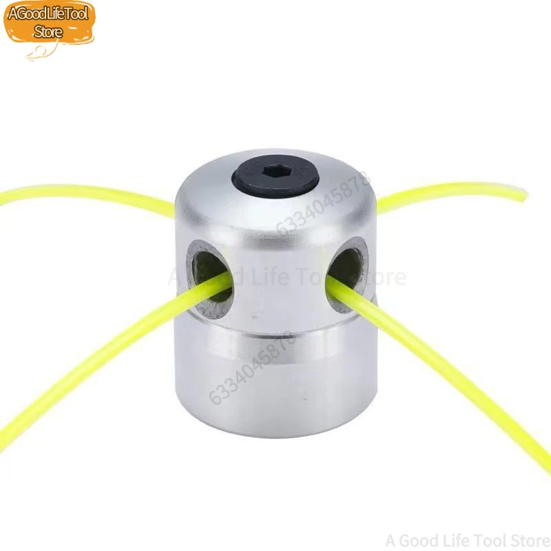 Cabezal de corte universal de aluminio con cuatro líneas de corte para desbrozadora cortadora de césped
