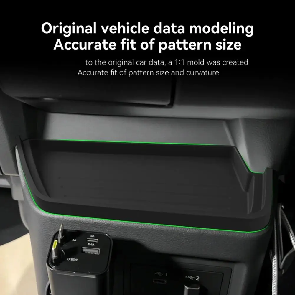 For 2025 Mitsubishi Delica Mini Center Console Silicone Mat – Anti-Slip Dashboard Pad Car Storage Organizer Tray for Keys