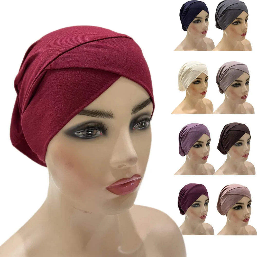 

Muslim Women Modal Underscarf Veil Hijab Head Scarves Muslim Women Scarf Turbans Head For Women's Hijabs Tube Cap Hat Islamic