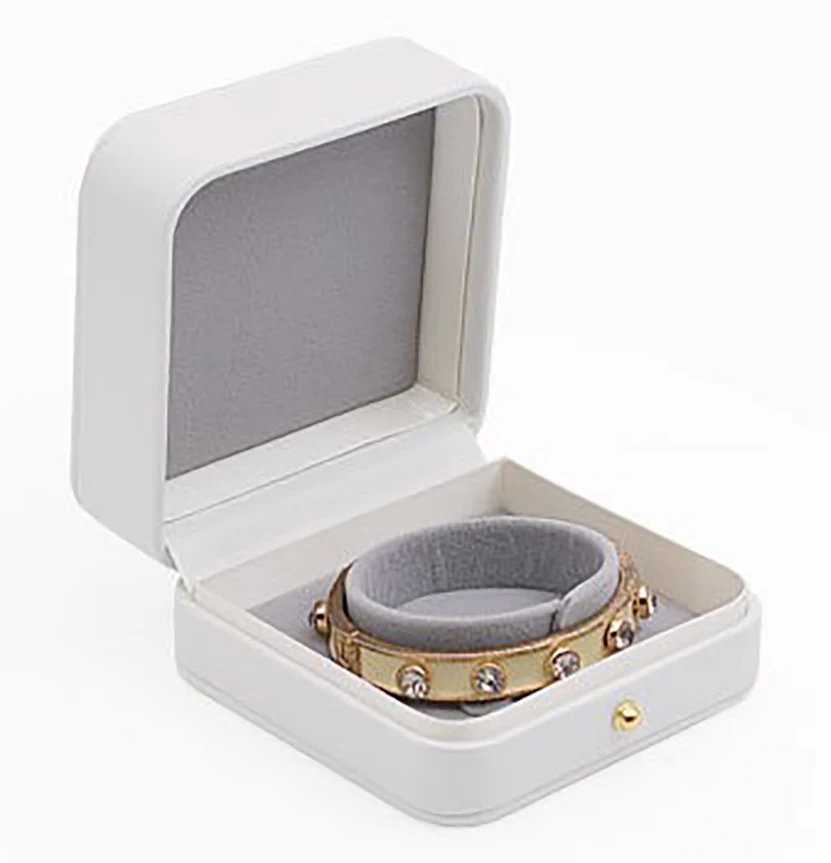 الراقية الأبيض مجموعة صناديق المجوهرات حلقة مزدوجة حلقة صندوق قلادة قلادة صندوق سوار صندوق الأذن عرض علبة التعبئة والتغليف بالجملة #6