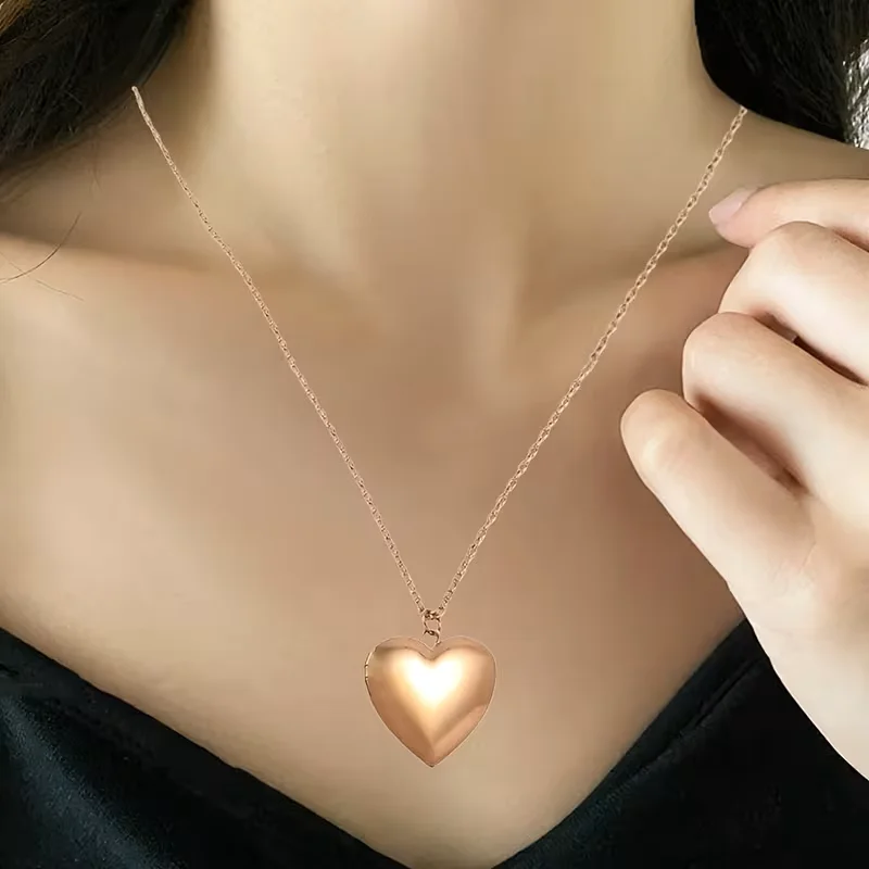 Customized Photo Necklace, Heart-Shaped Box Chain, Unique, Meaningful, A Perfect Choice for Gifts and Daily Wear