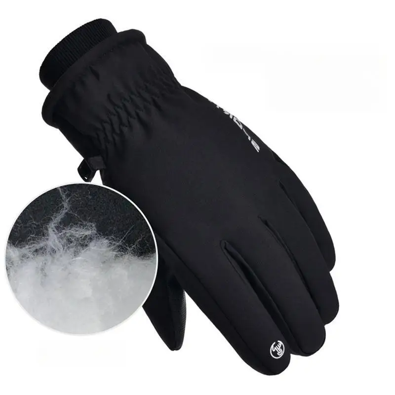 2024 Winter New Cotton Skiing Gloves Outdoor Windproof Water Splashing resistant Warm Touchscreen Velvet Riding Gloves