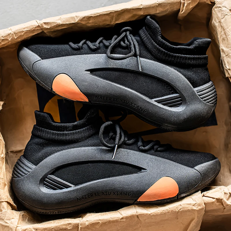 

New Arrival Black Green Summer Sneakers for Men Breathable Socks Casual Sports Shoes Men Trainers Platform Designer Sneakers Men