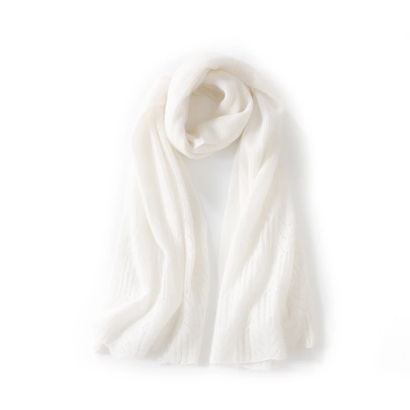 Super Soft and Glutinous~Autumn and Winter 100% Pure Cashmere Scarf for Women's Warm Knitted Wool Neck Cover Korean Edition