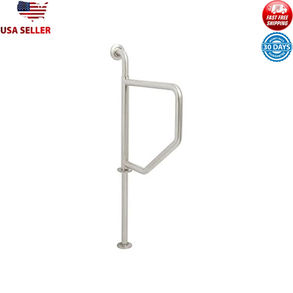 Stainless Steel Bathroom Wall Floor Swing Away Grab Bar 39