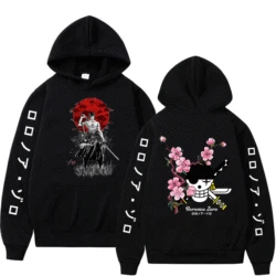 Japanese Anime One Piece Luffy Roronoa Zoro Sanji Harajuku Hoodies Men's Women's Casual Fashion Unisex Hoody Sweatshirt Male Top