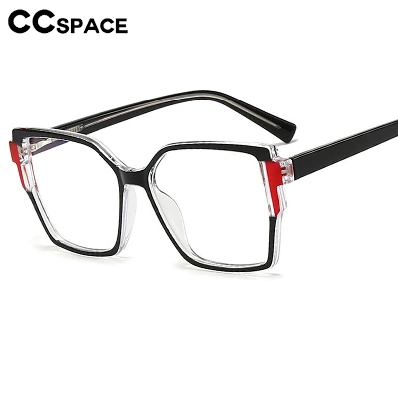 Square Blue Light Blocking Glasses Frame Men Women Fashion Spring Hinge Optical Clear Glasses Customizable Prescription #301332