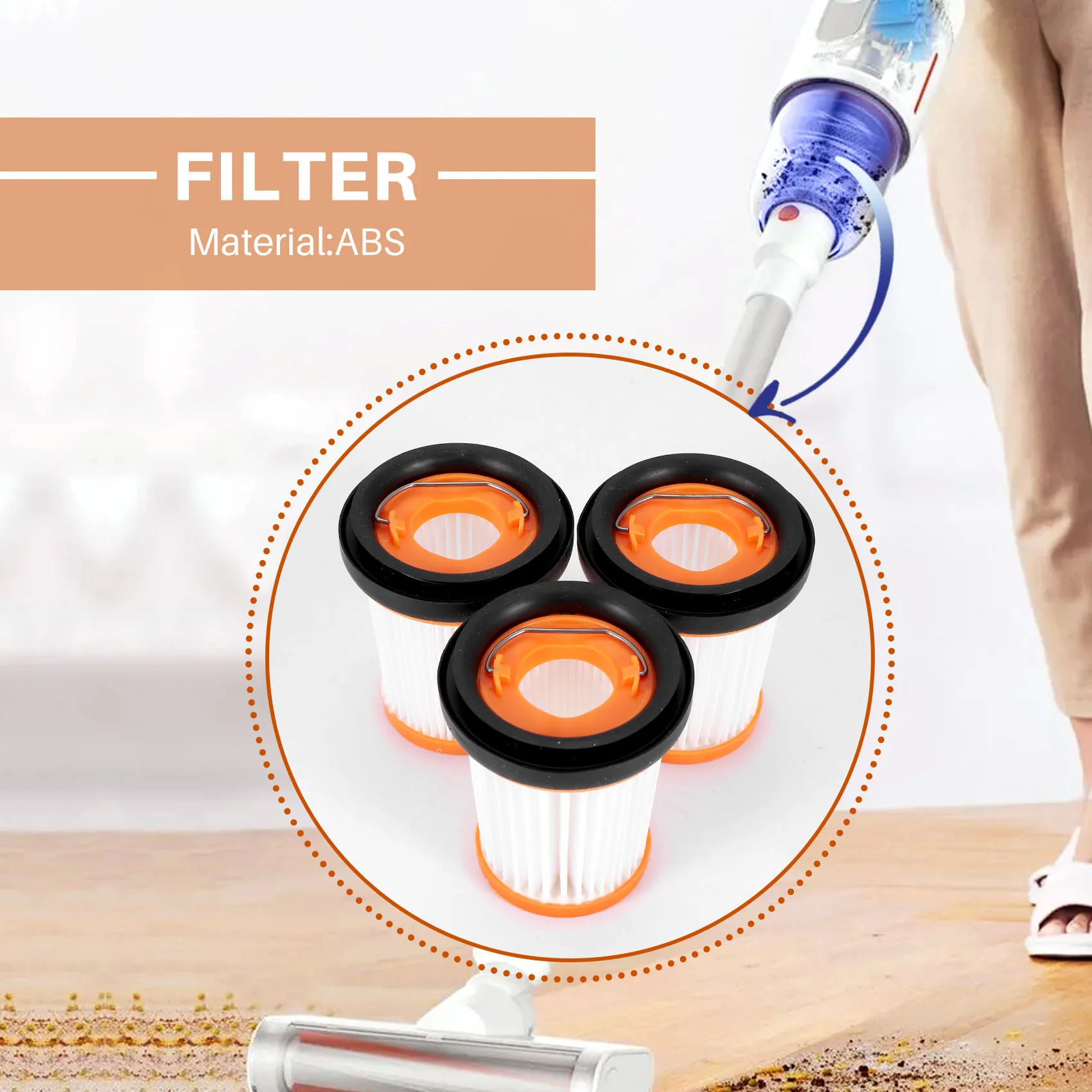 مرشحات A68M-3Pcs لأجزاء القرش W1 اللاسلكية المحمولة Wv200 Wv201 Wv205