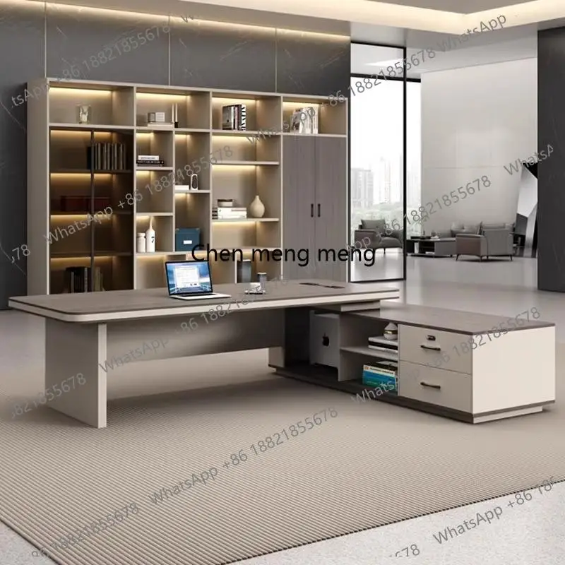 

Boss Storage Office Desk Modern Minimalist Design Filing Cabinets Work Accessories Desks European Bureau Meuble Furniture