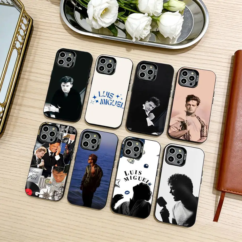 

L-Luis-M-Miguel-20-ANos-Romance Phone Case For iPhone17,16,15,14,13,12,11 Plus,Pro Max Black Candy silver phone case