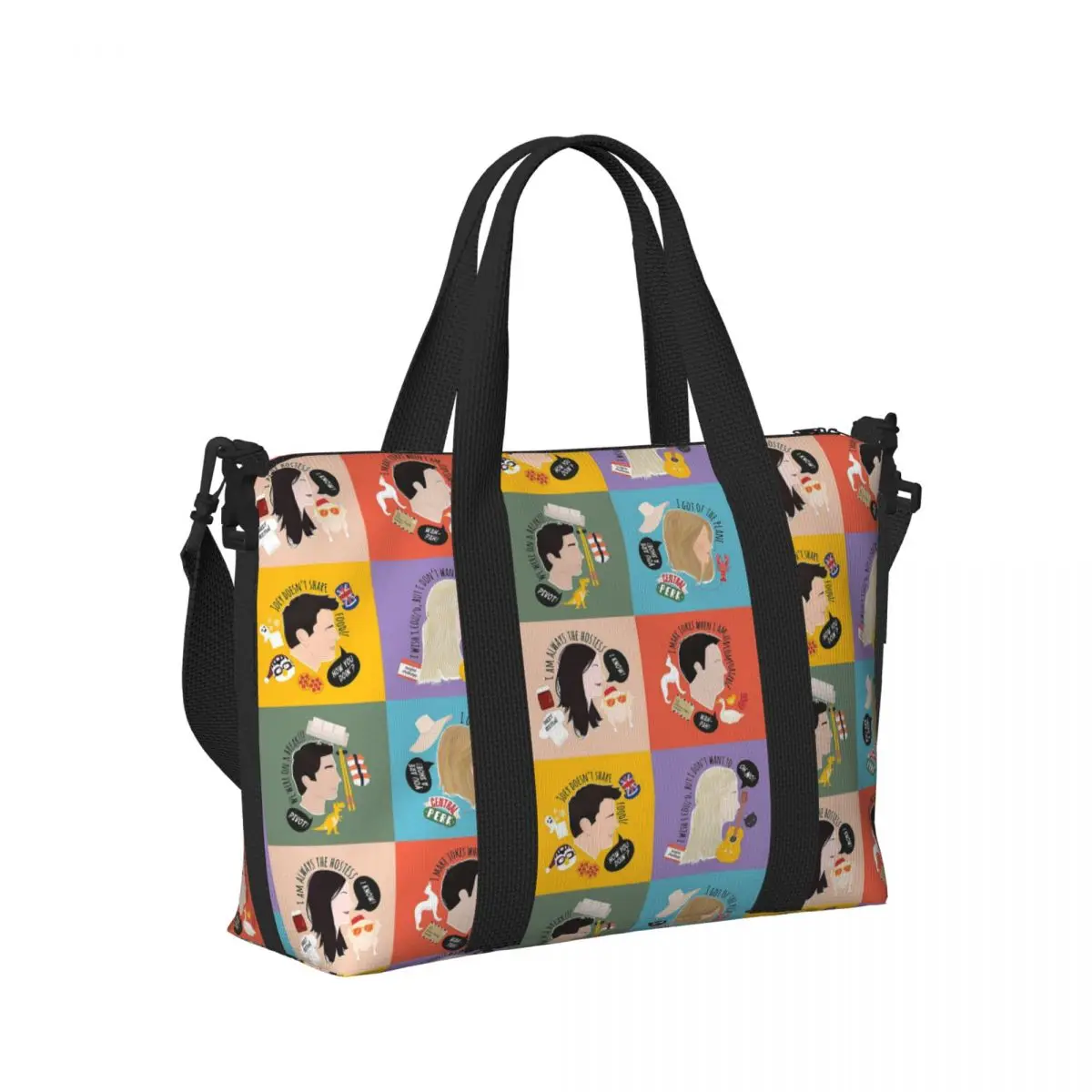

Friends TV Beach Travel Bag Large Capacity Tote Bags for Gym Yoga Women Shopping Duffle Shoulder Bag