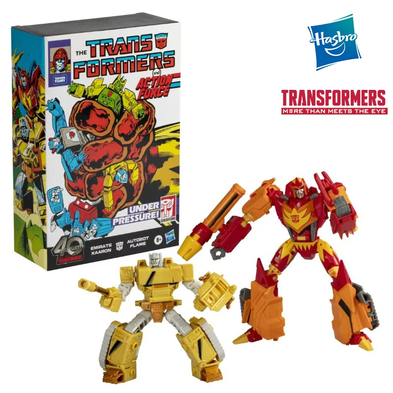 Hasbro Transformers Generations: Comic Edition Autobot Flame & Emirate Xaaron (40th Anniversary) Model Action Figures