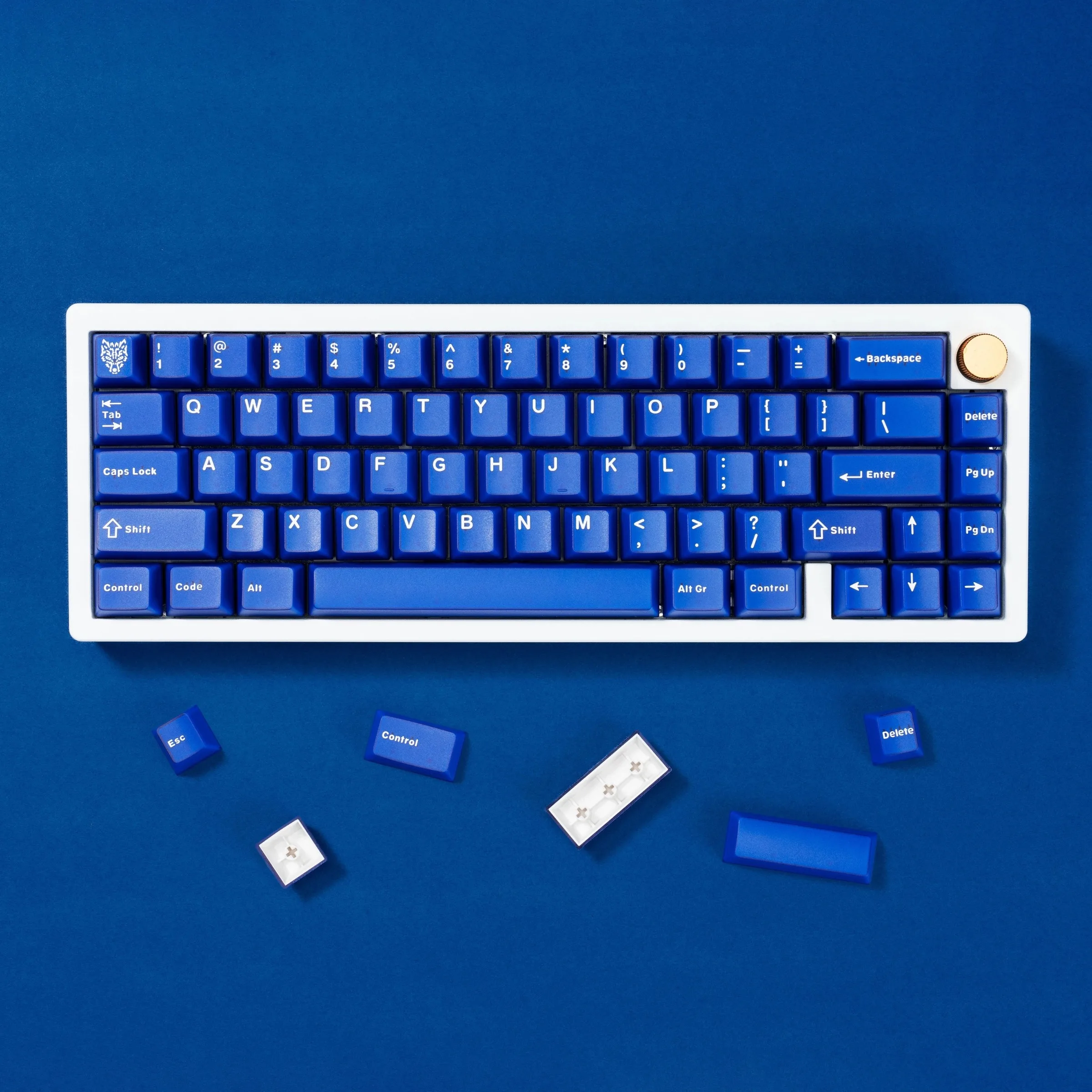 Affix Klein Blue Translucent Keycaps Cherry Height Abs Two-Tone Color Keycaps Mechanical Keyboard 114 key