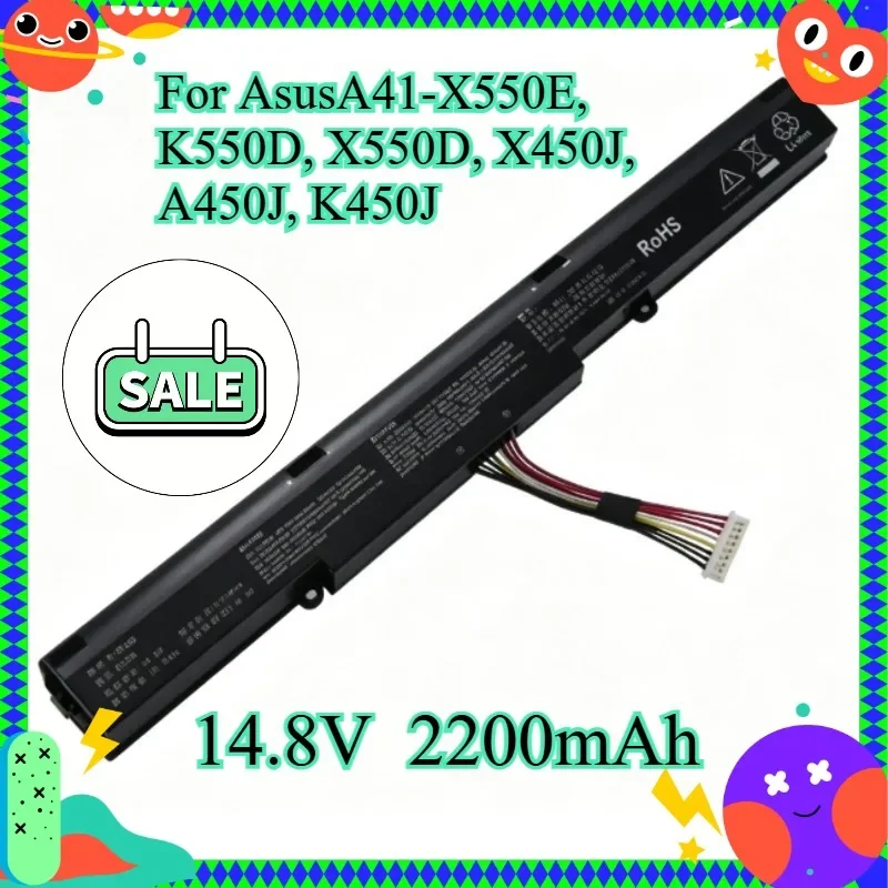 [NEW] 14.8V 2200mAh Laptop Battery Part Number For Asus A41-X550E, K550D, X550D, X450J, A450J, K450J