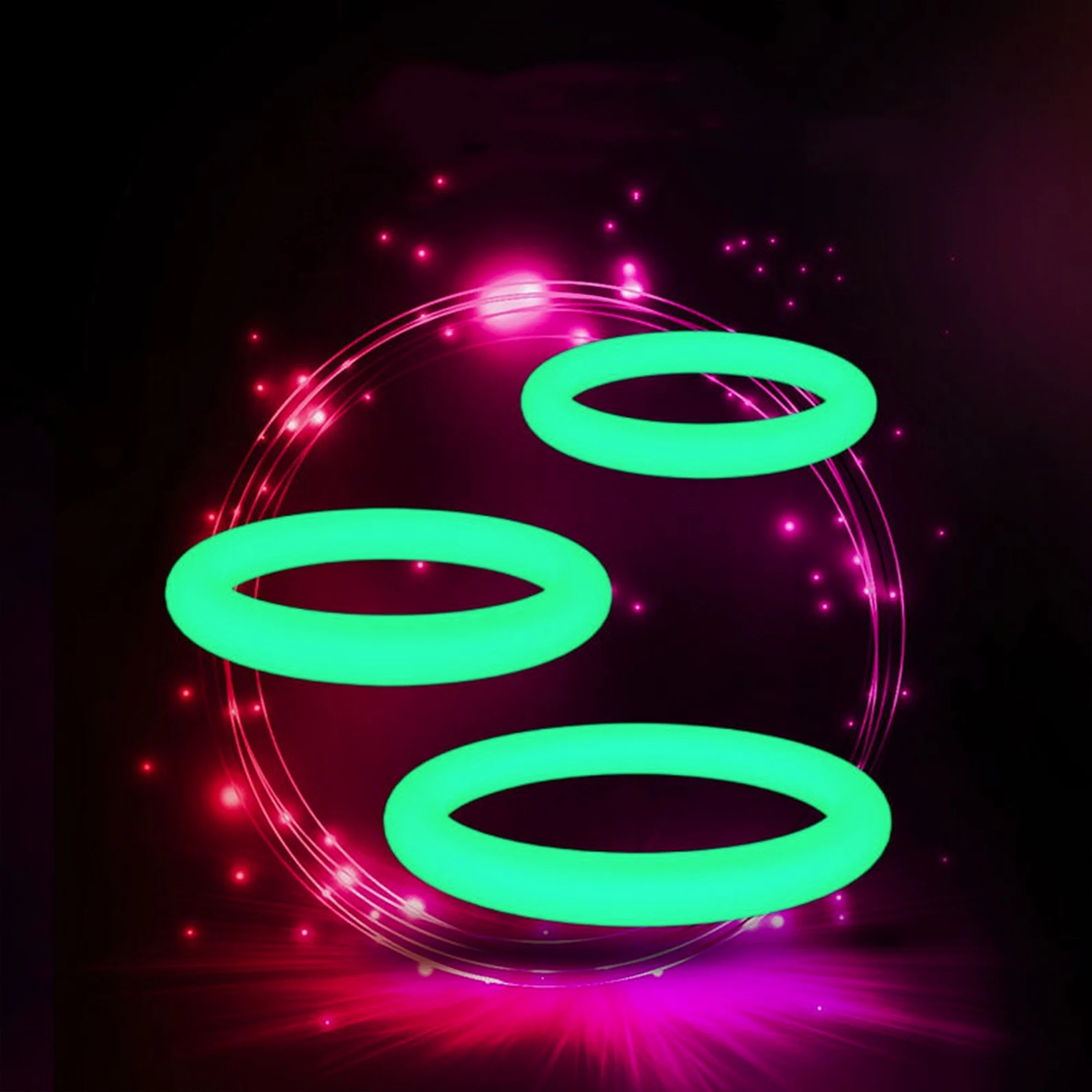 3pcs Male Luminous Penis Rings Smooth Silicone Delay Ejaculation Cock Ring Sexy Erection Ring Adult Product Sex Toys For Men