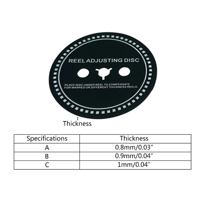 릴 투 릴 테이프 레코더용 트라이던트/NAB 어댑터 0.8mm 0.9mm 1mm 스페이서 2개