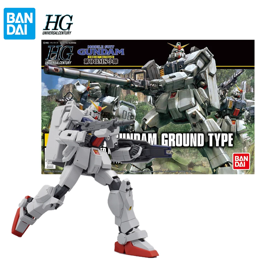 

Bandai Gundam HGUC RX-79 Gundam Mass Production Anime Action Model Toys Assembly Collection Mobile Figure Gifts for Boys