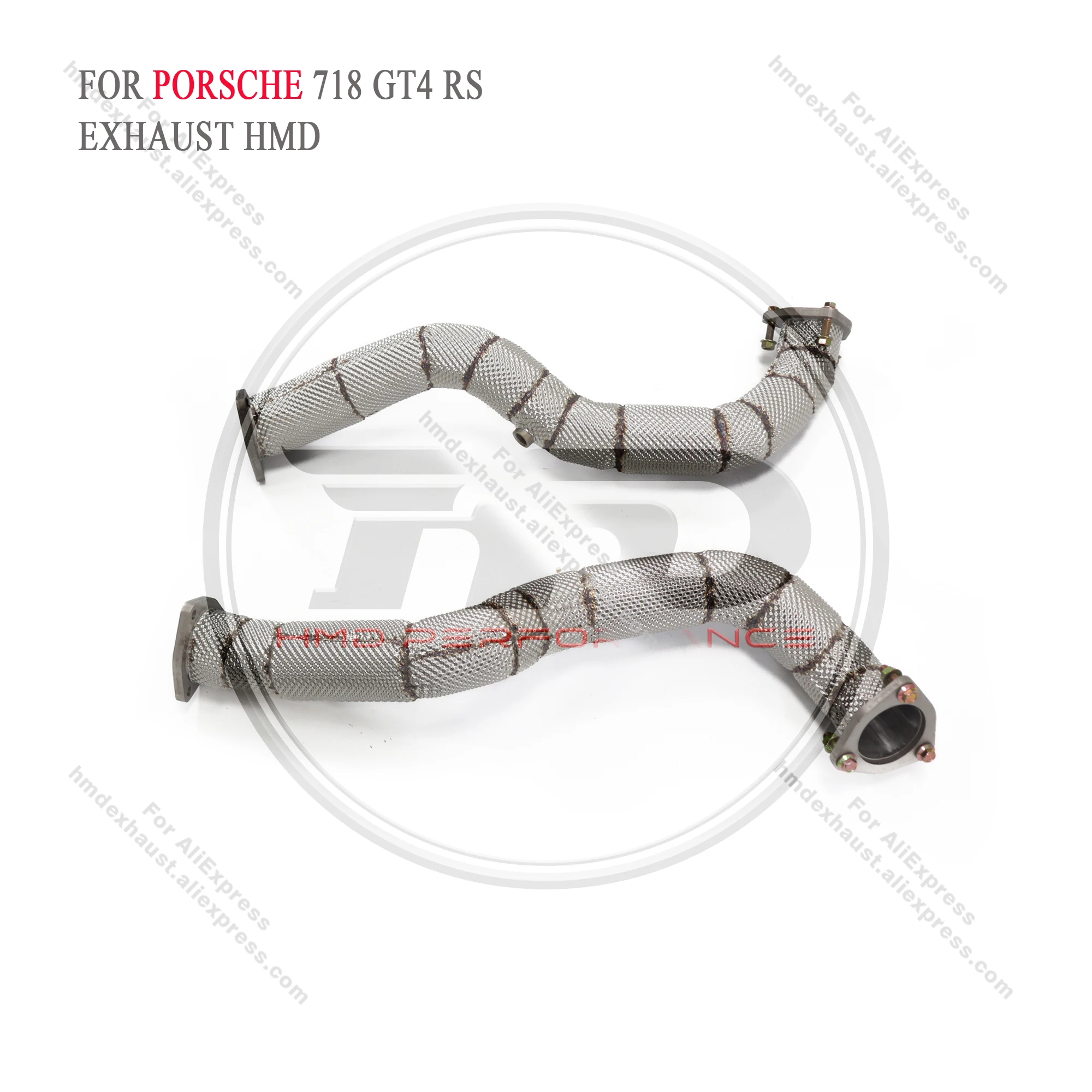 HMD Stainless Steel High Performance Exhaust System Downpipes For Porsche 718 GT4 RS With CatHMD Exhaust System High Flow Perfor