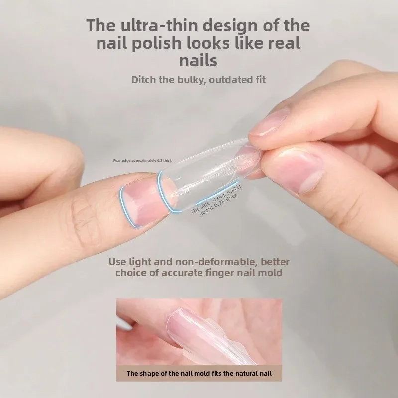 180PCS Sandwich Dual Nagel Form Sarg Mandel Nagel Formen 14Größe Wiederverwendbare Oben Unten Formen Nail art Verlängerung Oben form Unten Form