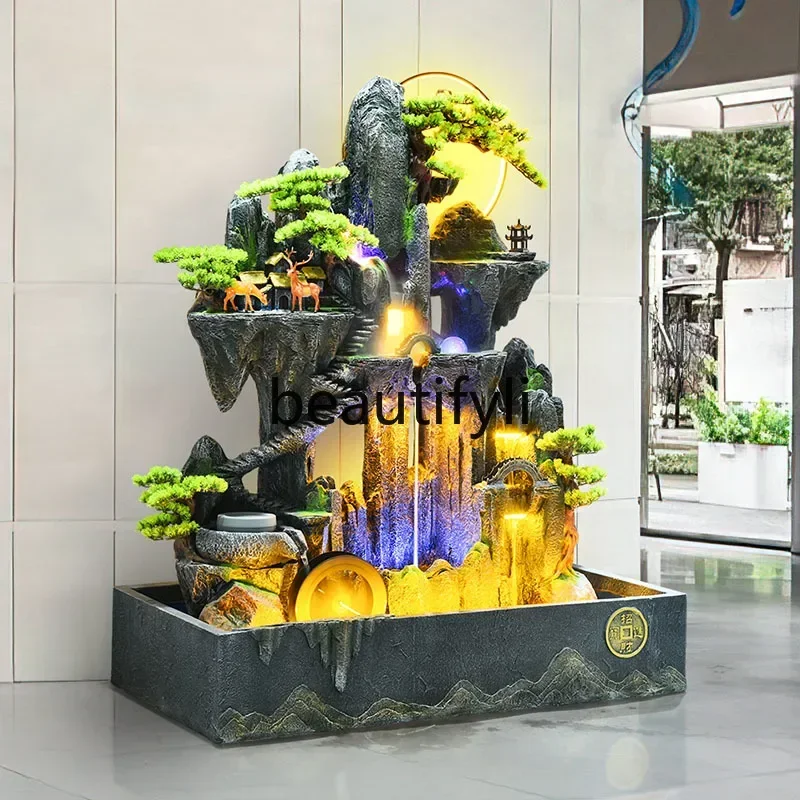 

ssK178 ss25 ss Garden balcony, water curtain wall fish tank, rockery flowing water fountain, decorative landscaping ornaments,ci