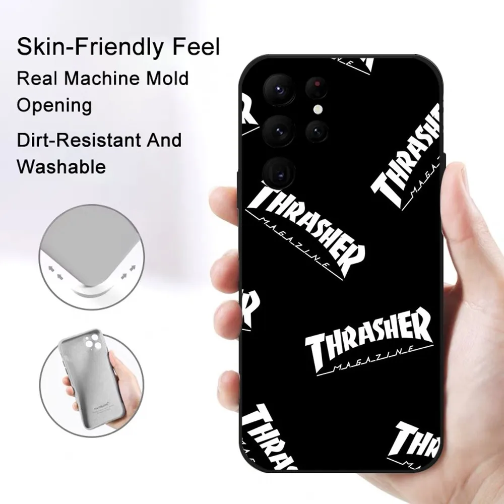 Fasion cool thrasher Phone Case Samsung S series s20 s21 s22 s23 s24 FE Plus Ultra TPU Soft to Skin-friendly case