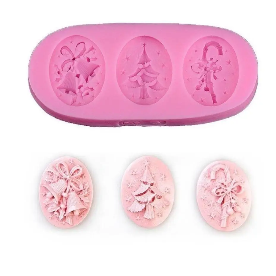 1 Pcs Christmas Tree Shape Silicone Cake Mold Fondant Soap Chocolate Candy Decorating Mould Fashion Baking Accessory Supplies