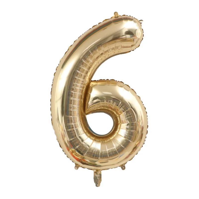 1 STKS 40 inch grote wit goud licht goud digitale folie ballon voor meisjes verjaardagen helium grote number0-9 ballon decoratie - afbeelding 1