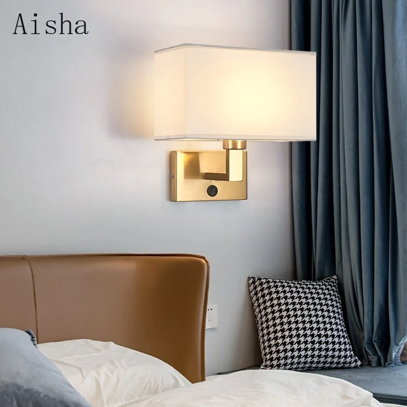 

Wall Lamp with Switch Bedroom Bedside Home Wall Sconces for Hotel Room Bathroom Lighting LED Lighting Fixtures