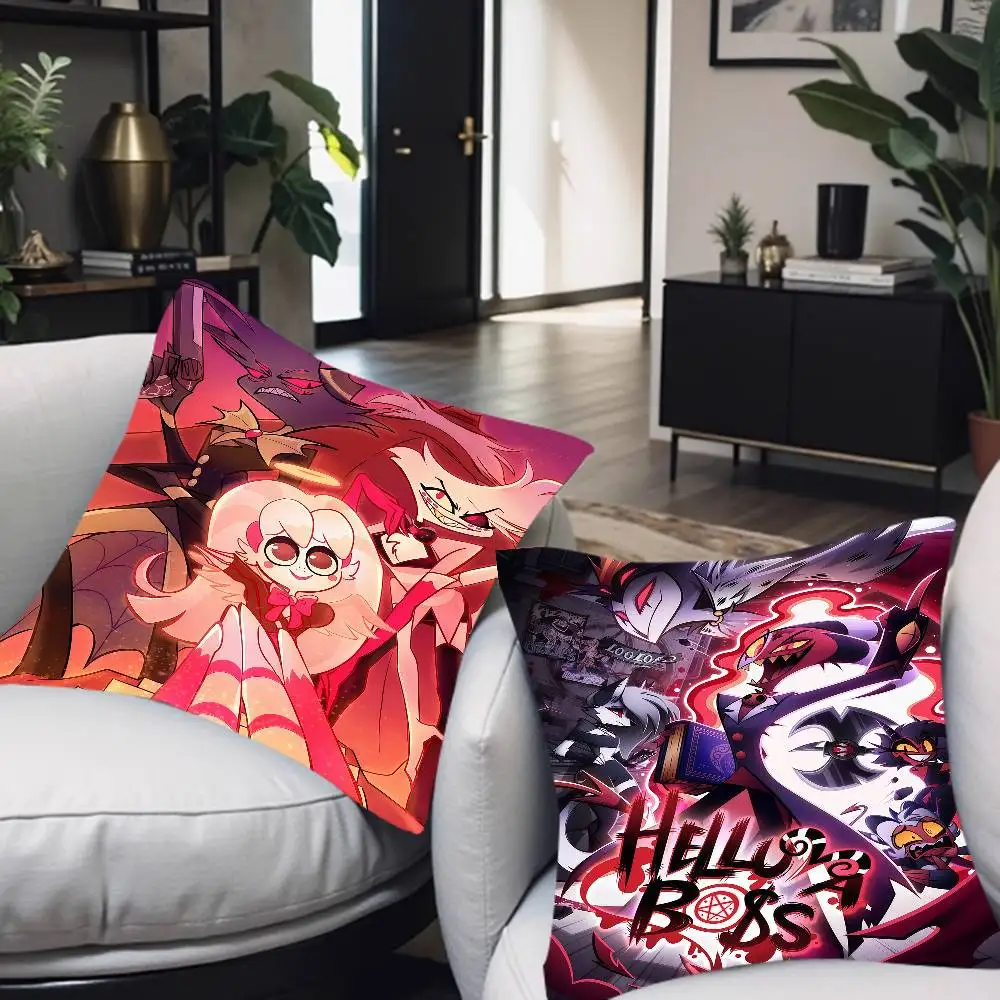 Hazbin H-Hotels Angel Dust Alastor Bürokissenbezug, Autokissenbezug, 45 x 45 cm, Lendenkissenbezug, Sofakissenbezug