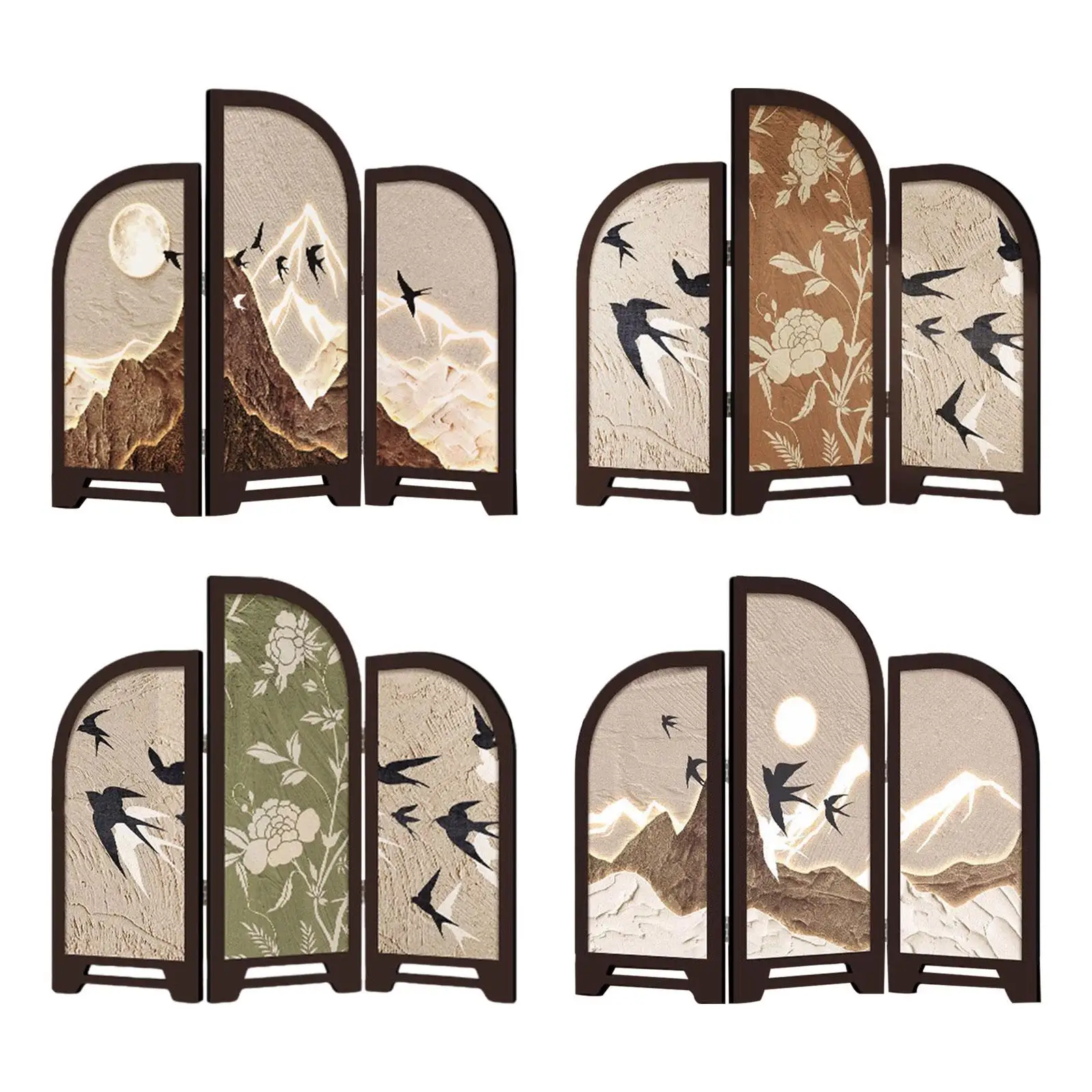 

Decorative Table Screen Desktop Folding Screen Aesthetic Mini Folding Screen