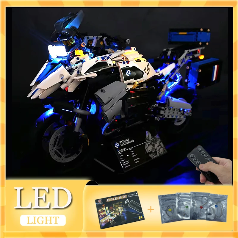 RC DIY LED Light Kit For LEGO T4022 R1250 GS Motorcycle Building Block Set (Only LED Light,Without Blocks Model)