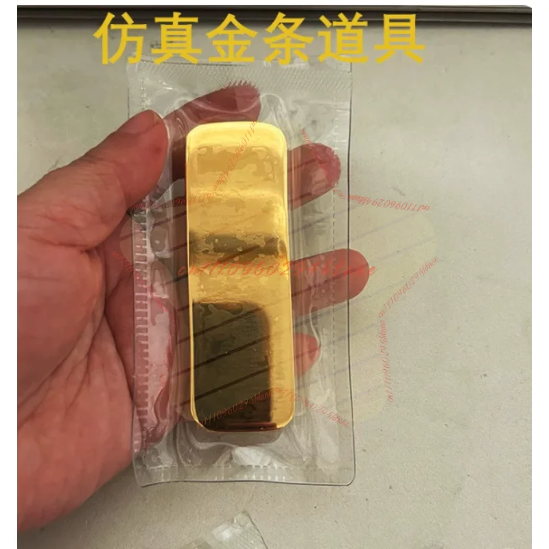 100g Swiss Gold Bar Replica, Zinc Alloy Gold-Plated Display Prop for Bank Counter Display & Film Shooting Use